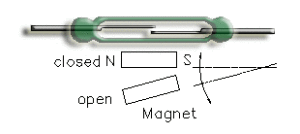 pivoted reed switch magnet
