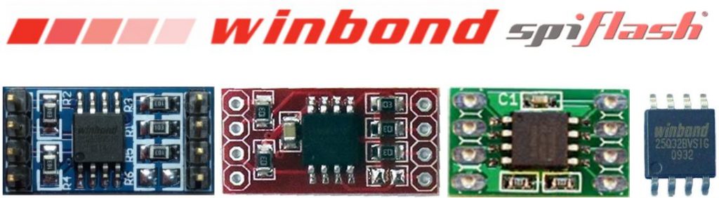 Wiring the Winbond W25QXX SPI Serial Flash Memory with Microcontroller